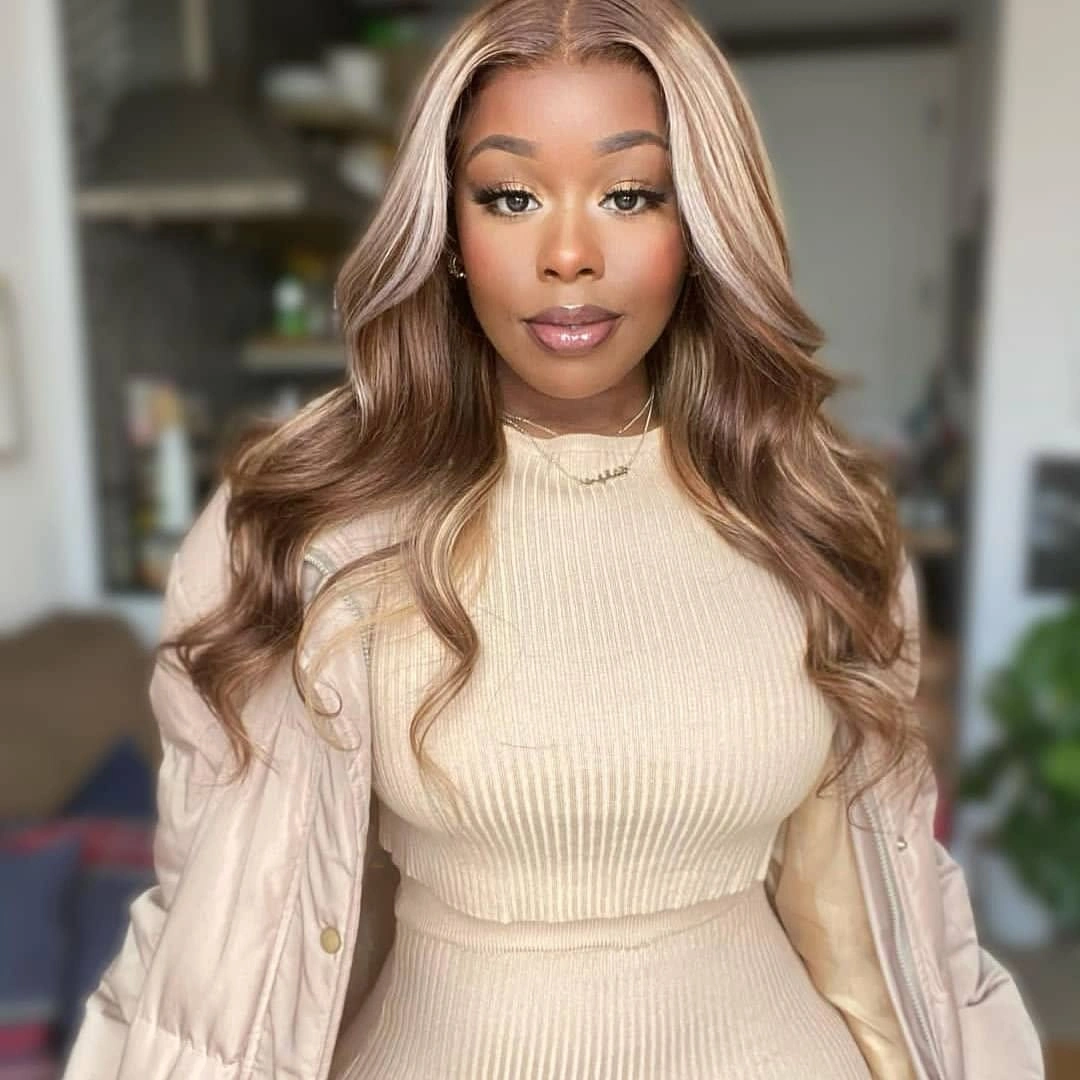 fall hair colors for black women 2026 Soft Beige Blonde with Luxe Waves