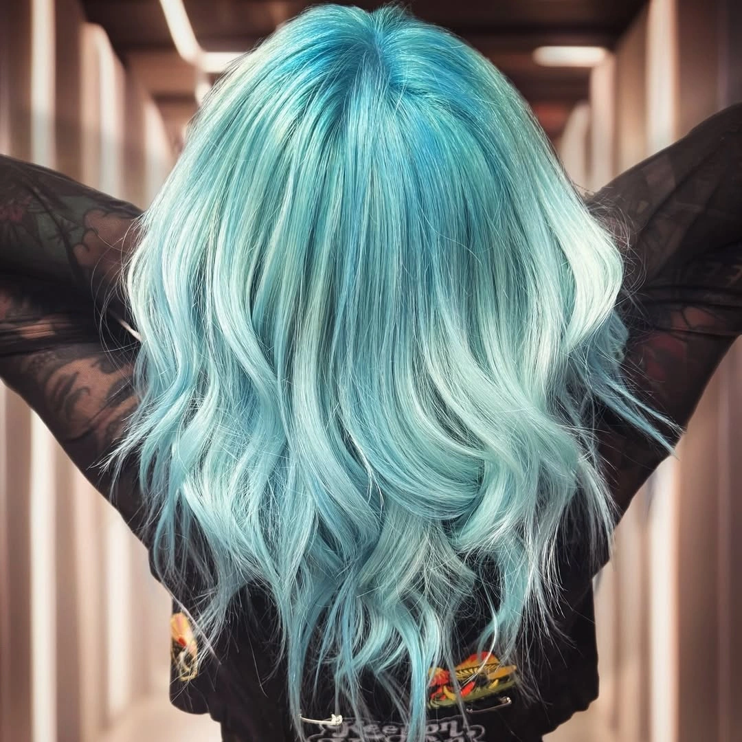 fall hair colour ideas 2026 Icy Aqua Blue That Turns Heads All Season