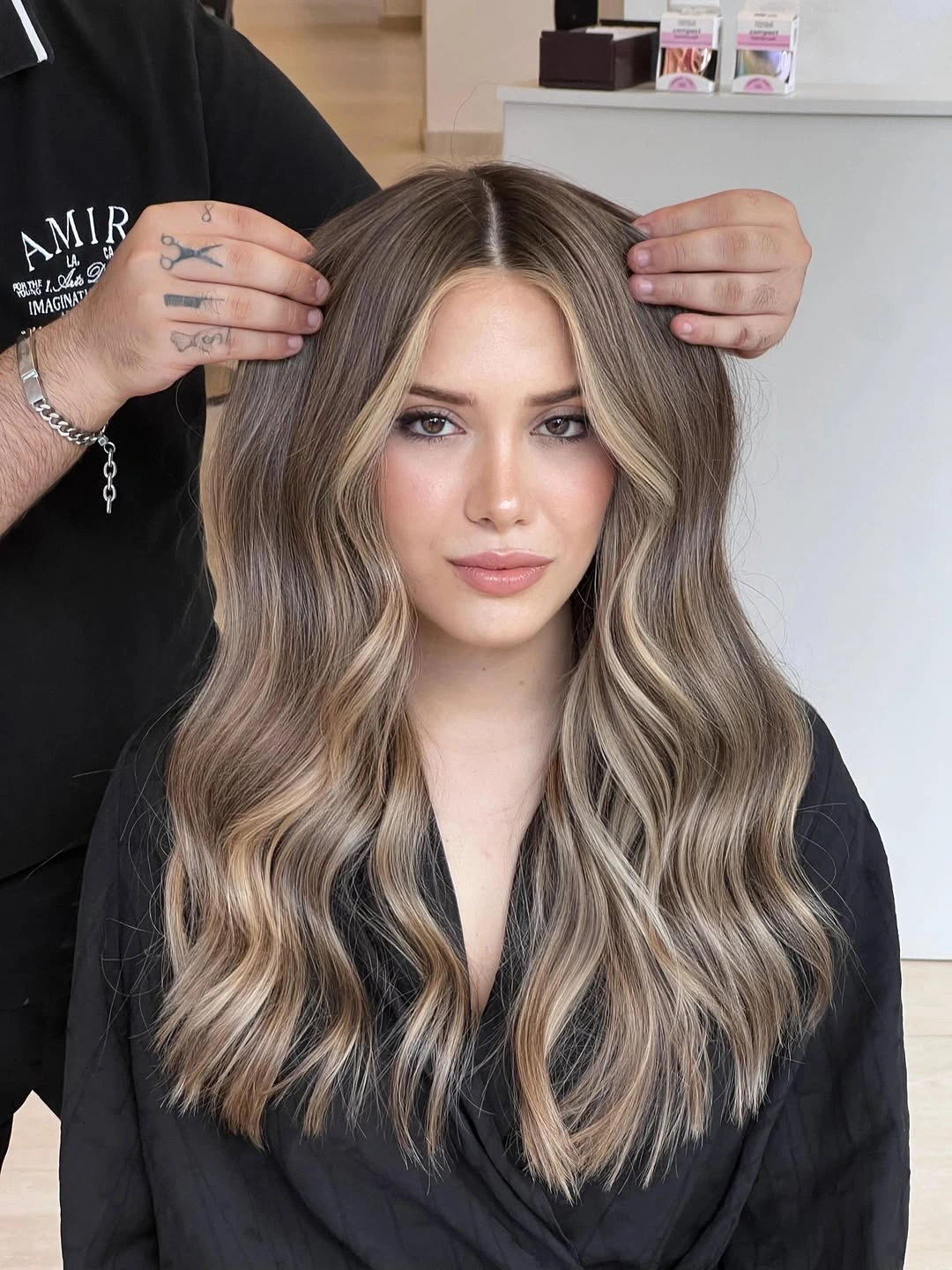 fall hair colour ideas 2026 Luxury Bronde Ribbons With Bright Face-Framing Highlights