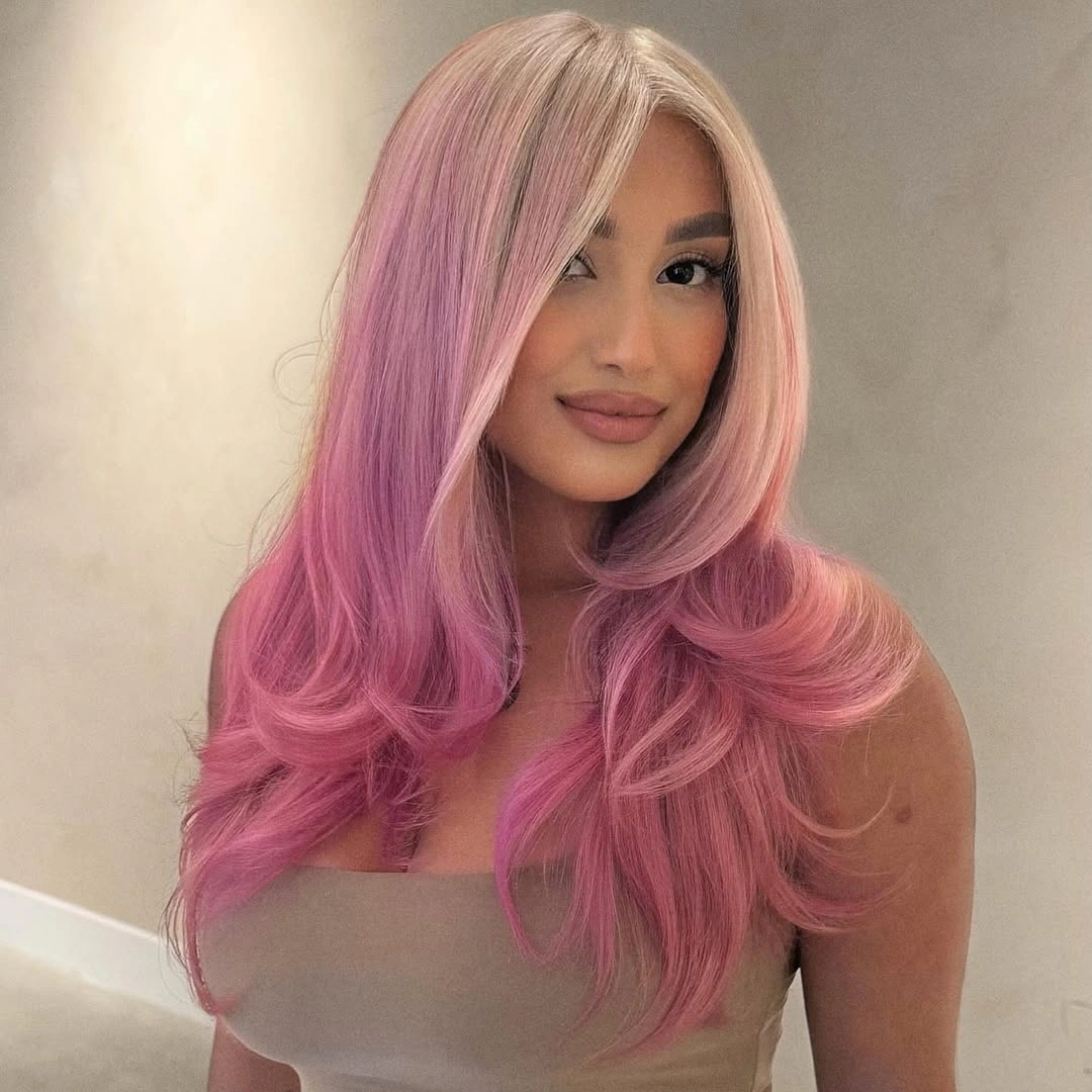 fall hair colour ideas 2026 Cotton Candy Pink Layers That Feel Surprisingly Sophisticated