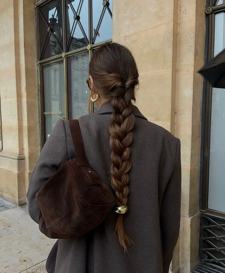 fall hairstyles for long hair 2026 Classic Thick Braid That Never Goes Out of Fashion