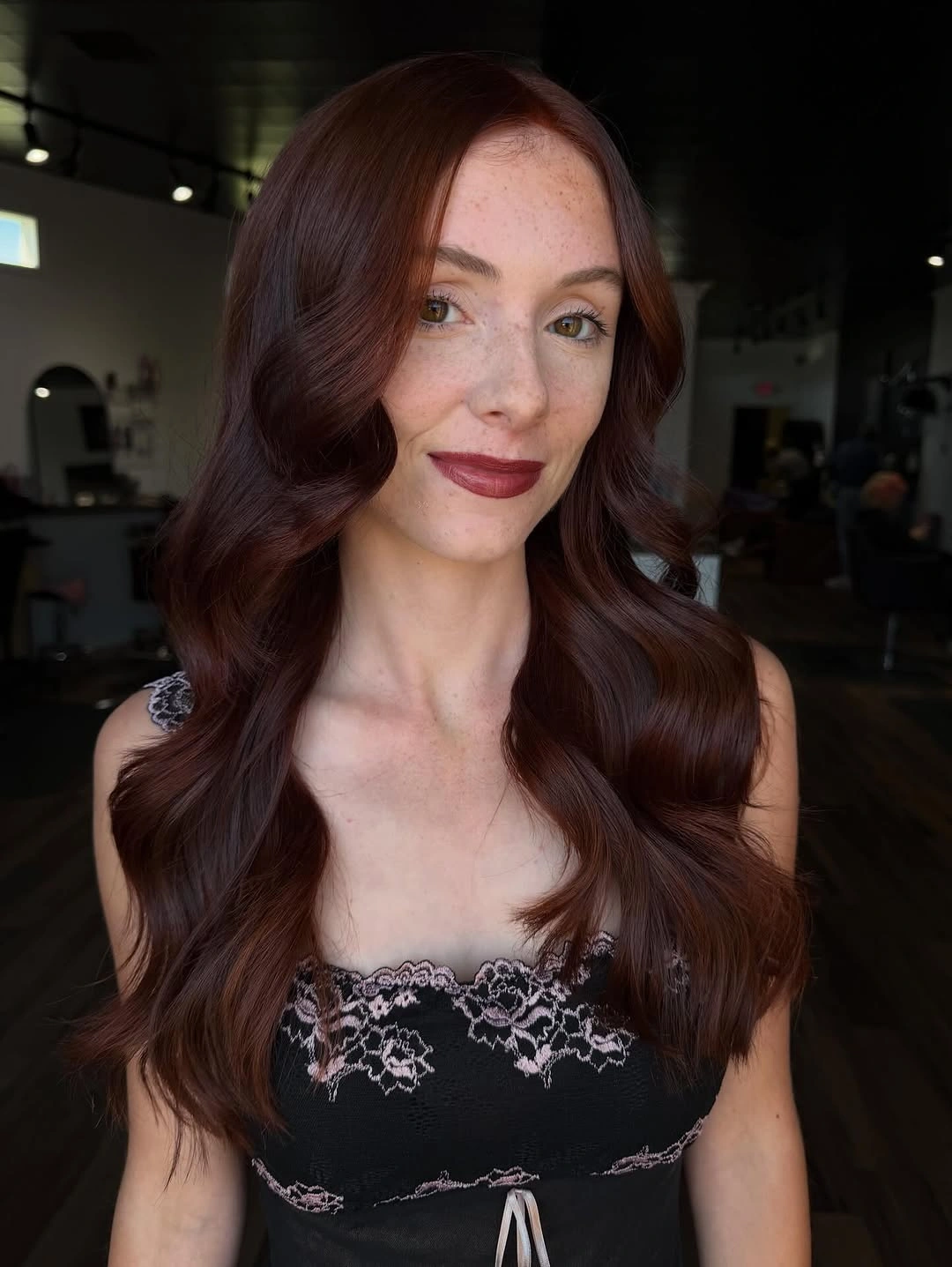 fall hairstyles for long hair 2026 Deep Chocolate Waves That Never Go Out of Style