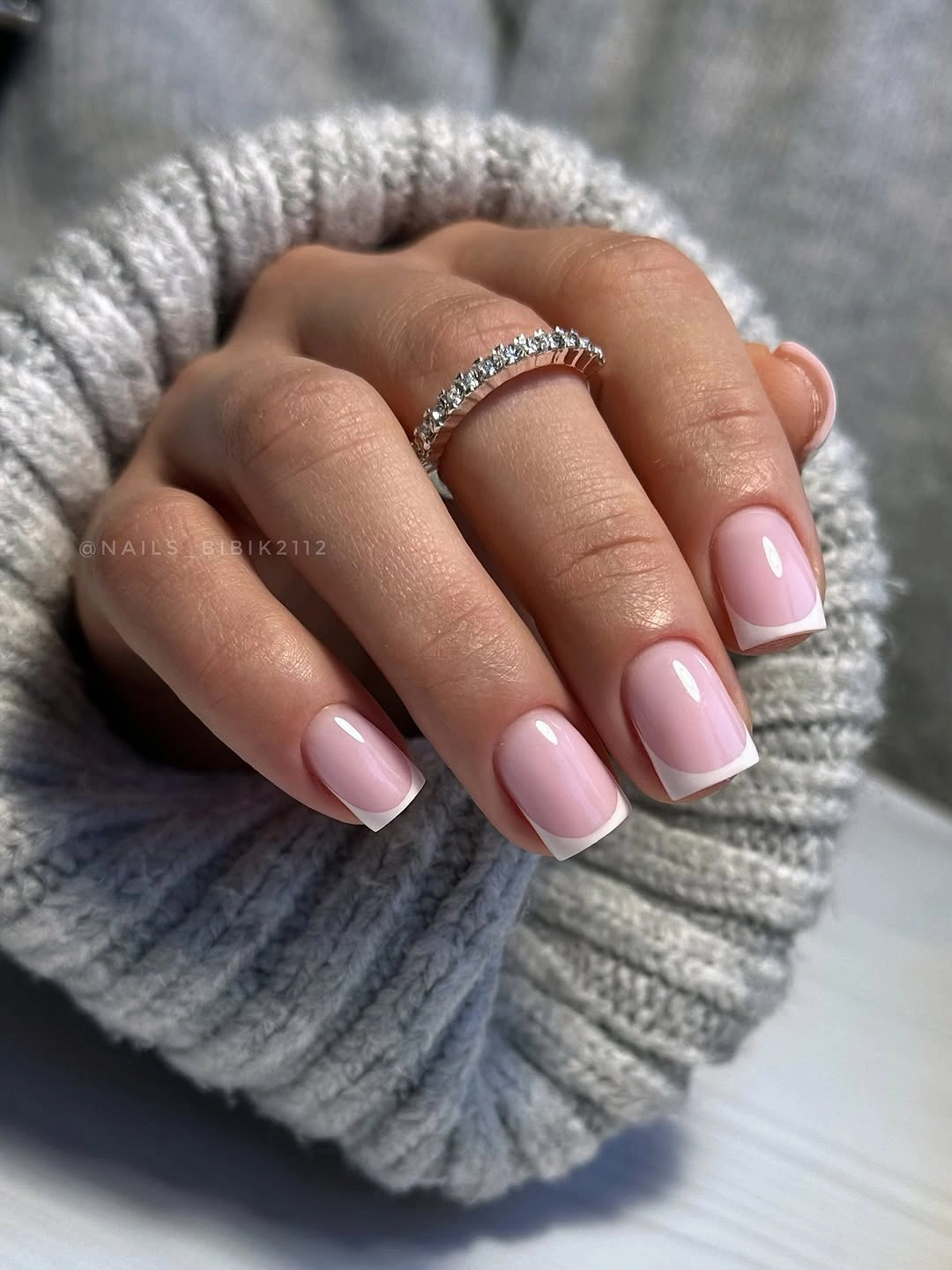 Fall manicure 2026 Pale Pink Short Square Manicure With Soft Gloss