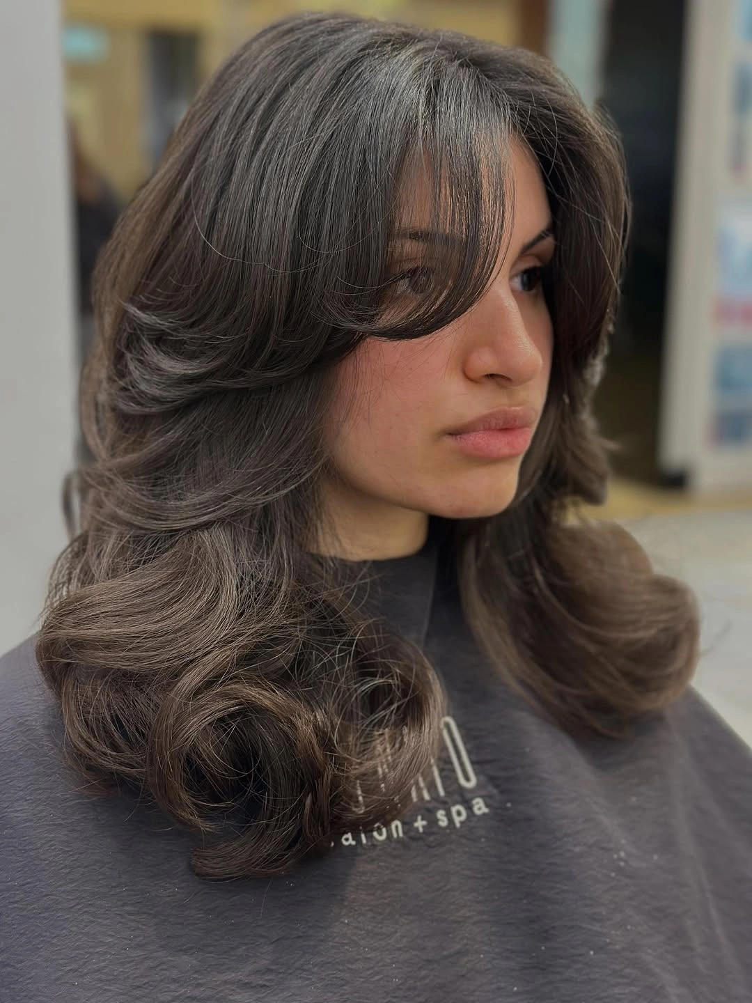 fall medium haircuts 2026 Classic Butterfly Layers With Curtain Fringe