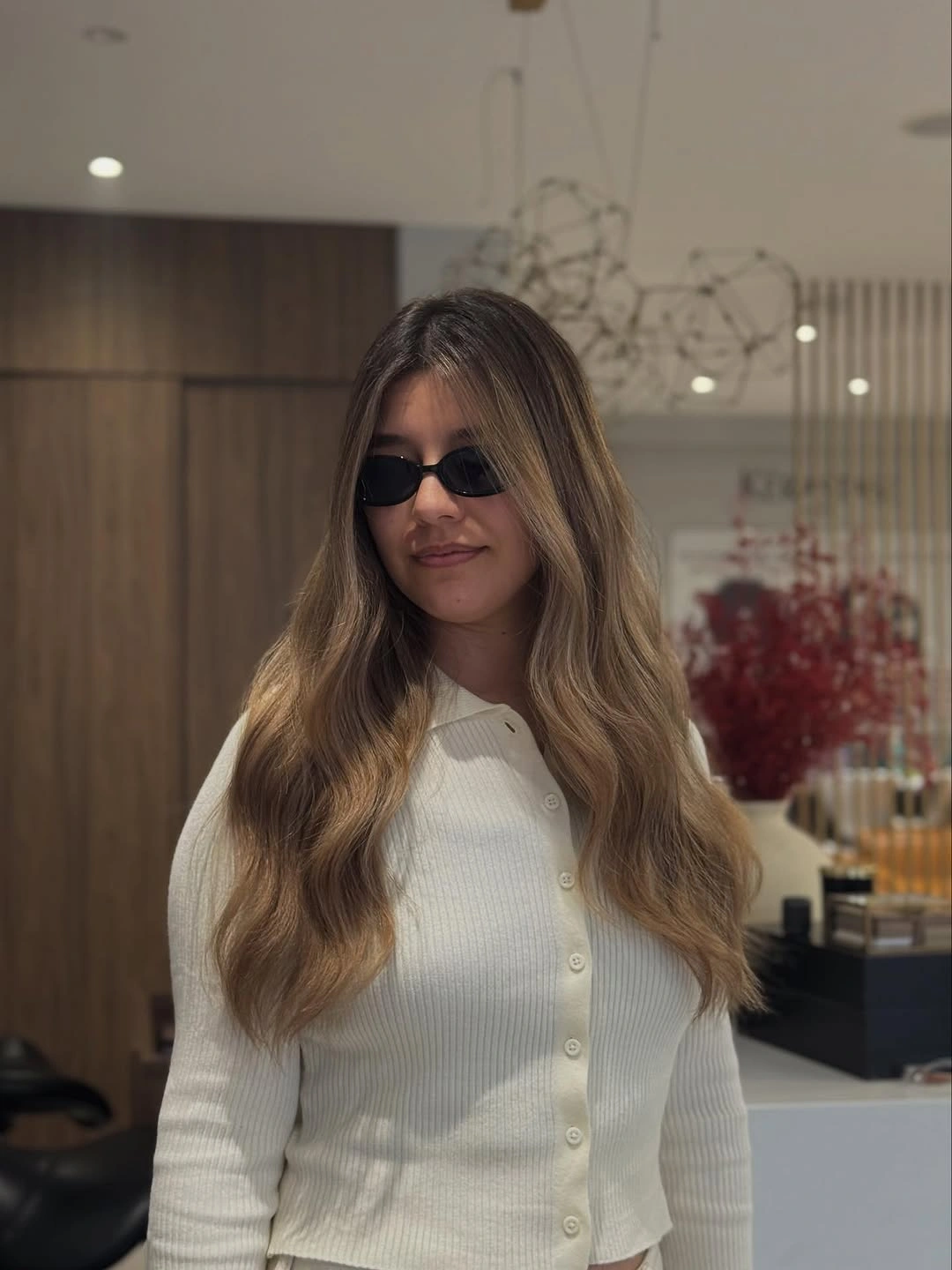 fall medium haircuts 2026 Soft Caramel Balayage With Relaxed Autumn Waves