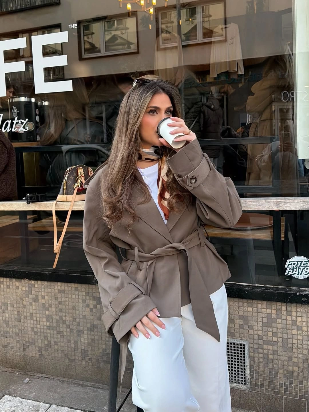 fall outfits with peacoat Soft Taupe Peacoat With Elegant Neutral Layers