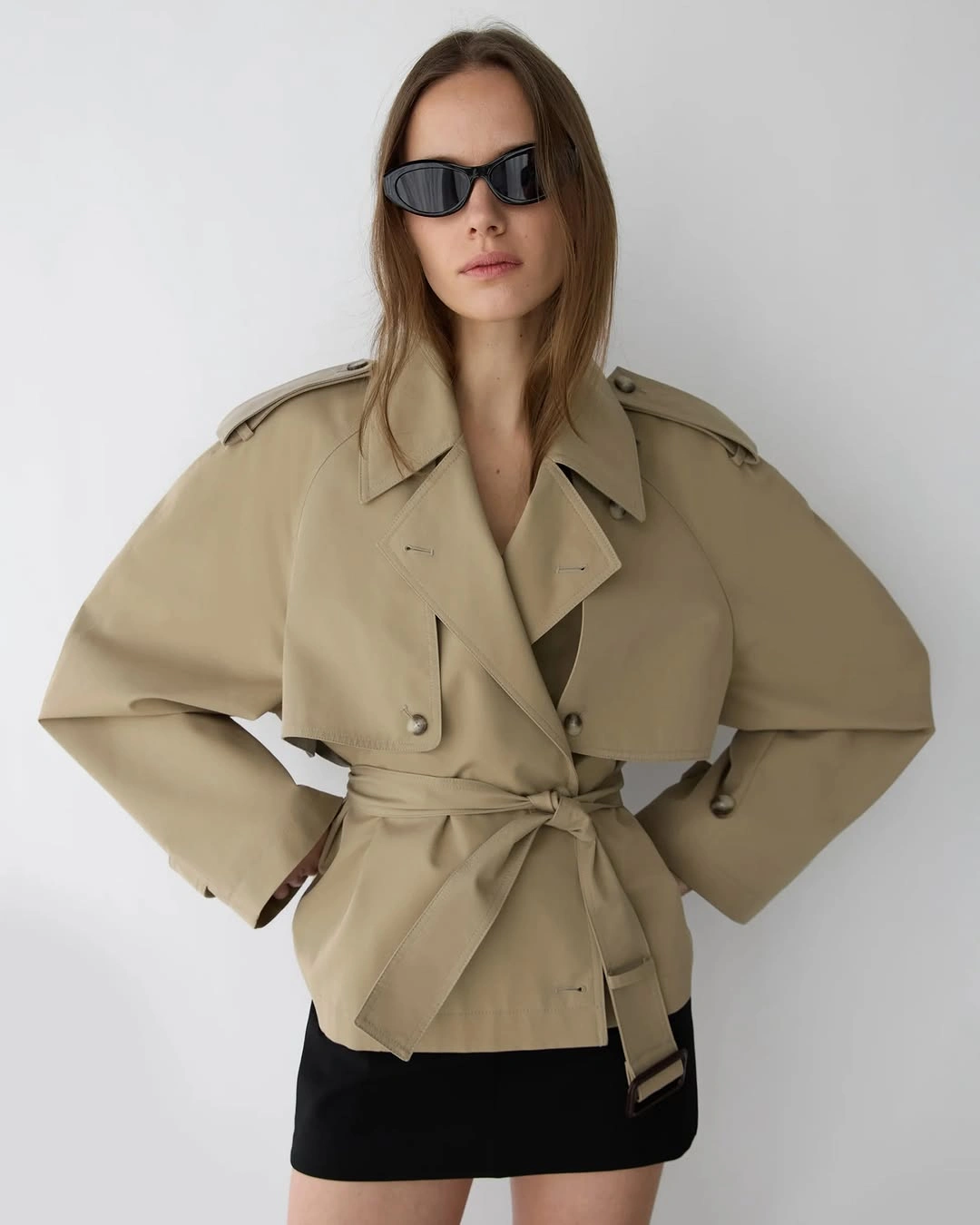 fall outfits with peacoat Modern Short Peacoat With A Minimal Luxury Mood