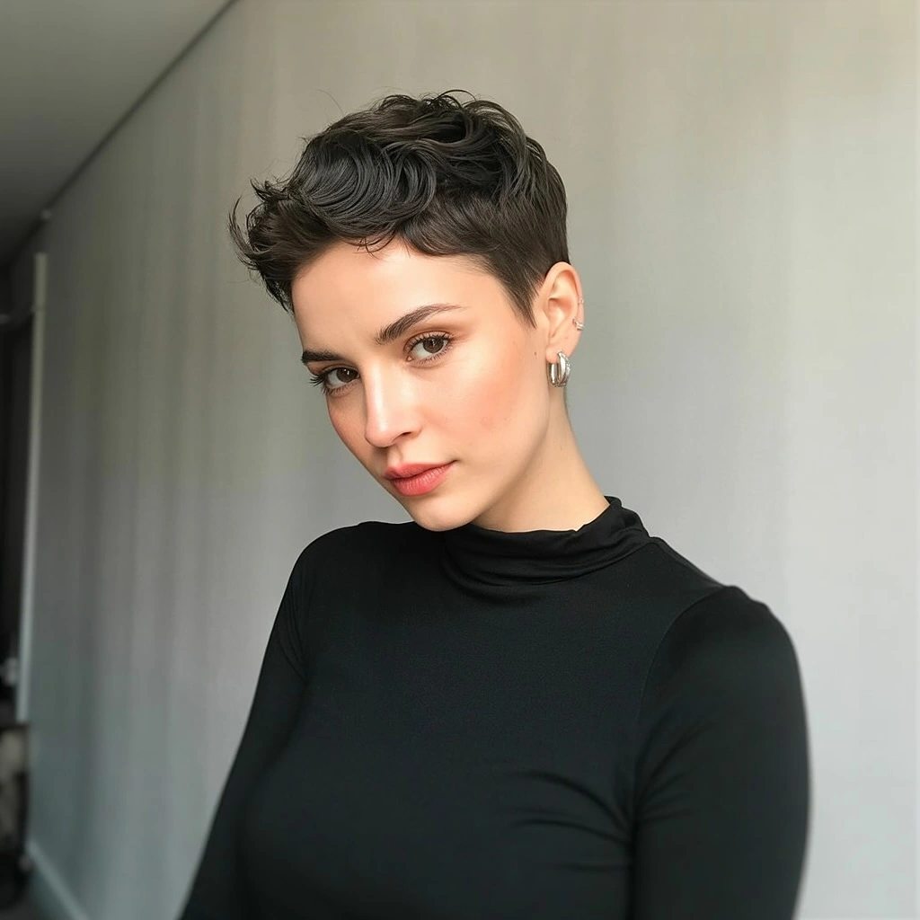 fall pixie haircut ideas 2026 Textured Cropped Pixie with Modern Lift