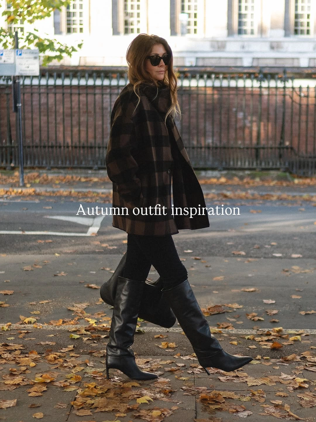 fall professional outfits women 2026 Plaid Coats and Knee-High Boots for Timeless Autumn Elegance