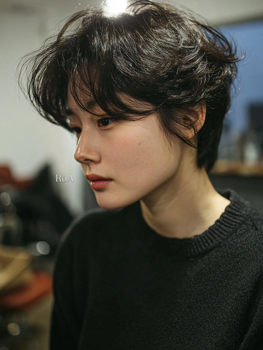 fall short haircuts 2026 Airy Korean Pixie Bob With Curtain Fringe
