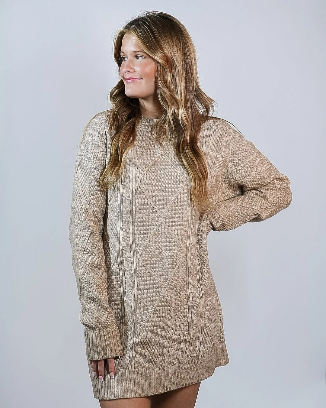 fall sweater dress outfits 2026 Classic Cable Knit Sweater Dress For Cozy Fall Moments