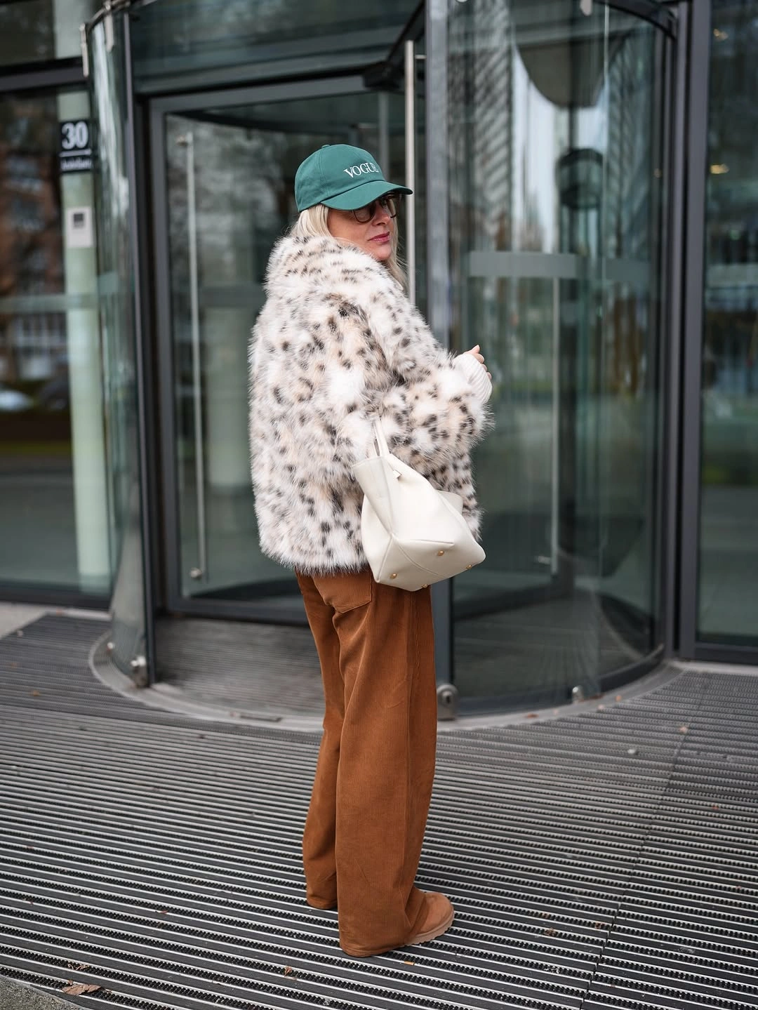 faux fur jacket Relaxed Spotted Faux Fur with Casual Weekend Layers