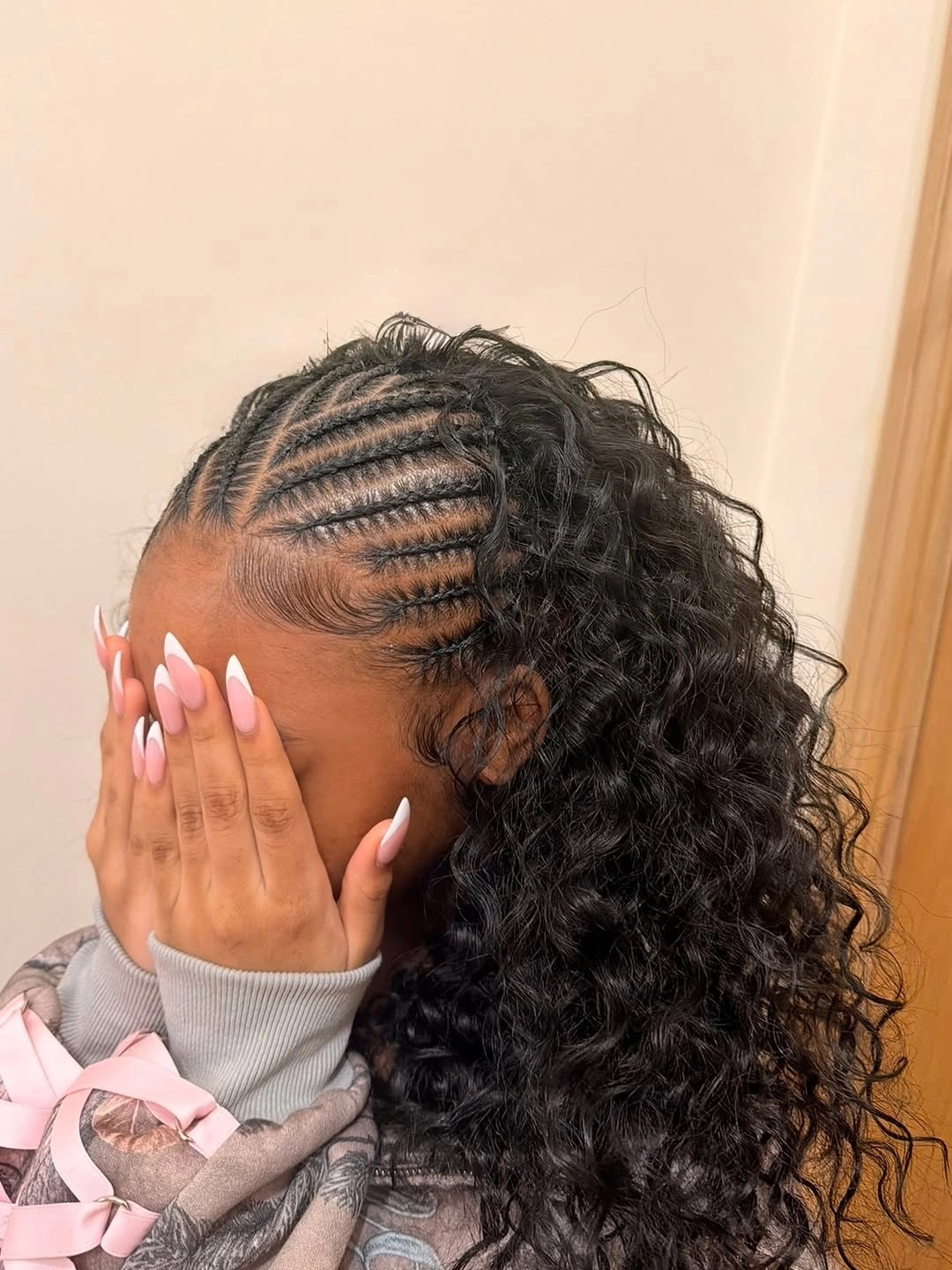 feed in braid hairstyles Half-Up Curly Feed-In Ponytail with Soft Waves