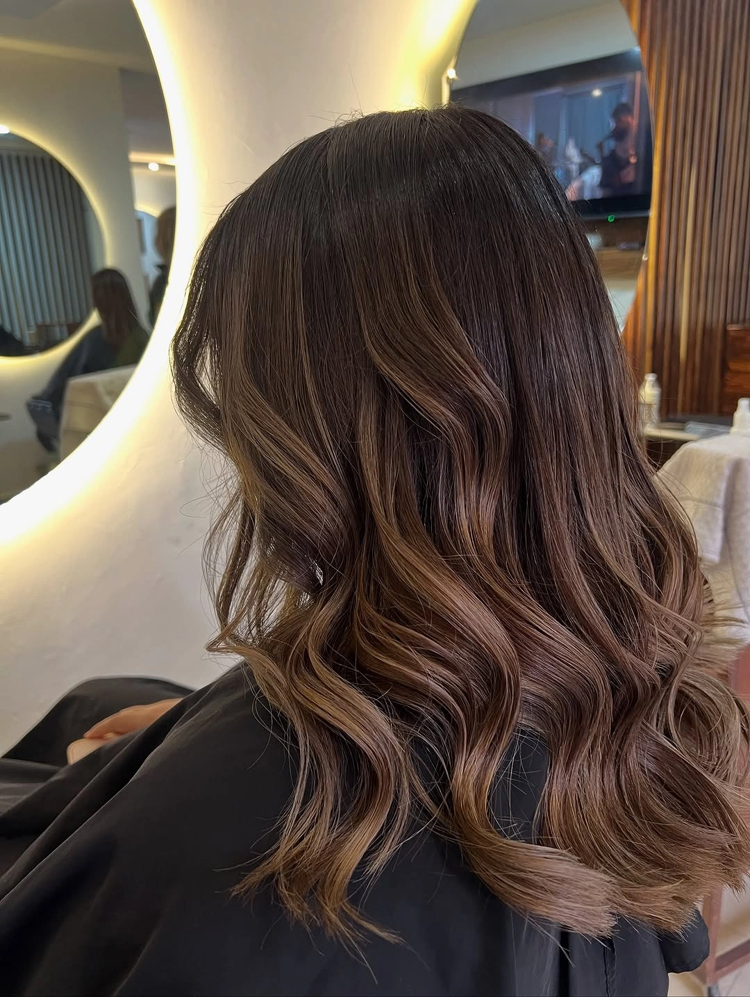 full head babylights blonde on brown hair Soft Caramel Babylights That Melt Into Rich Brunette Waves