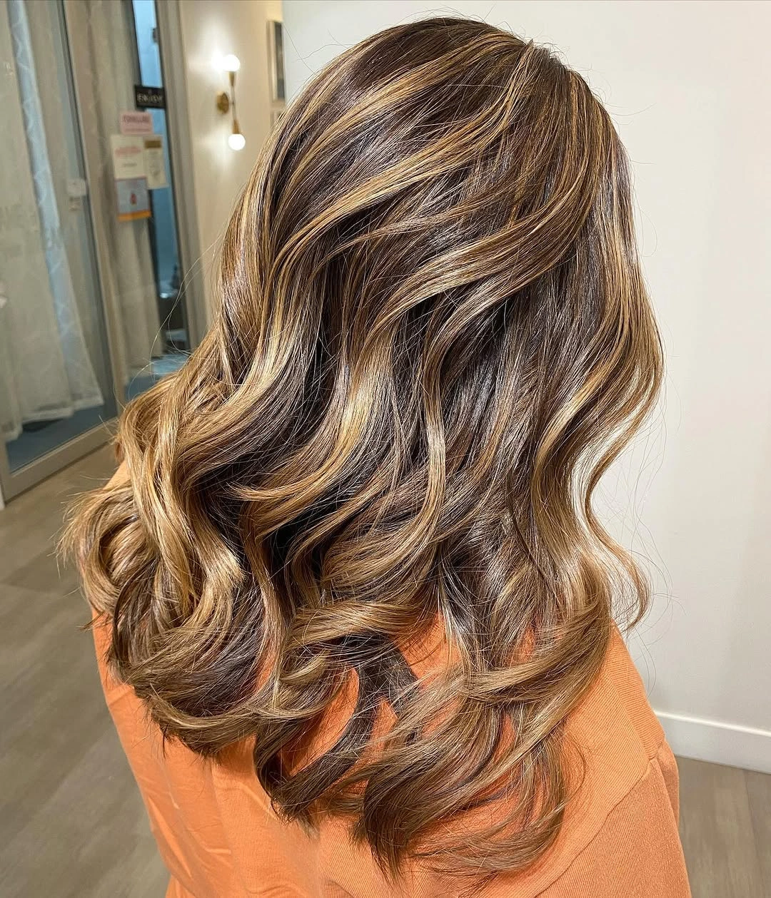 full head babylights blonde on brown hair Warm Caramel Babylights With Luxurious Ribbon Highlights