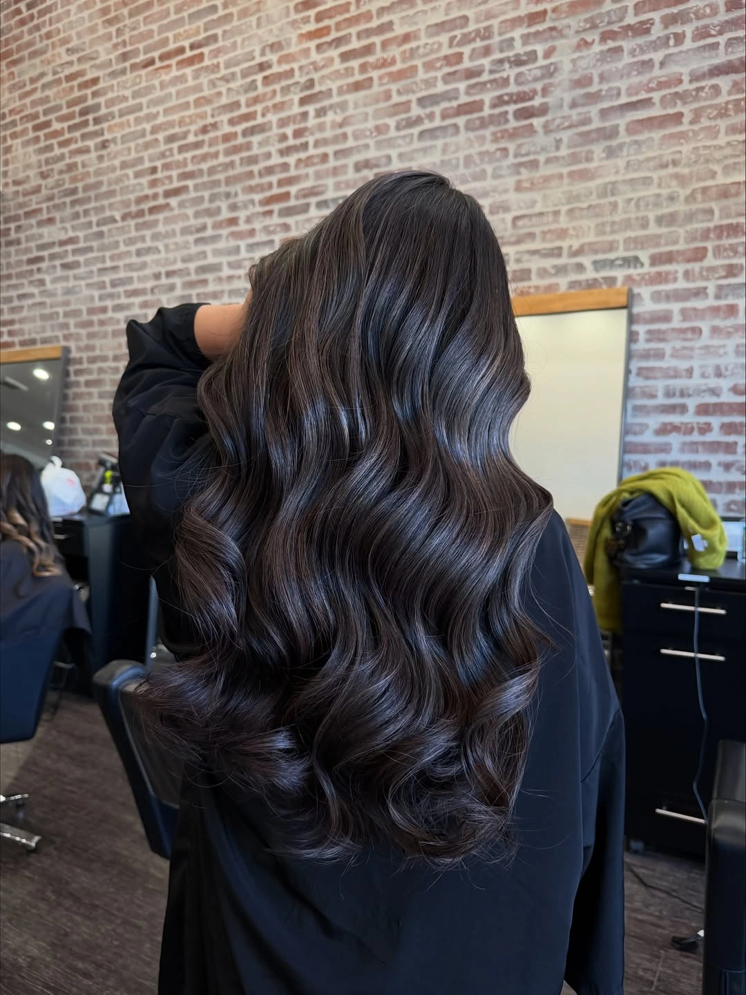 Hair Lowlights: Color Ideas and Inspiration Rich Espresso Lowlights for Luxurious Hollywood Waves