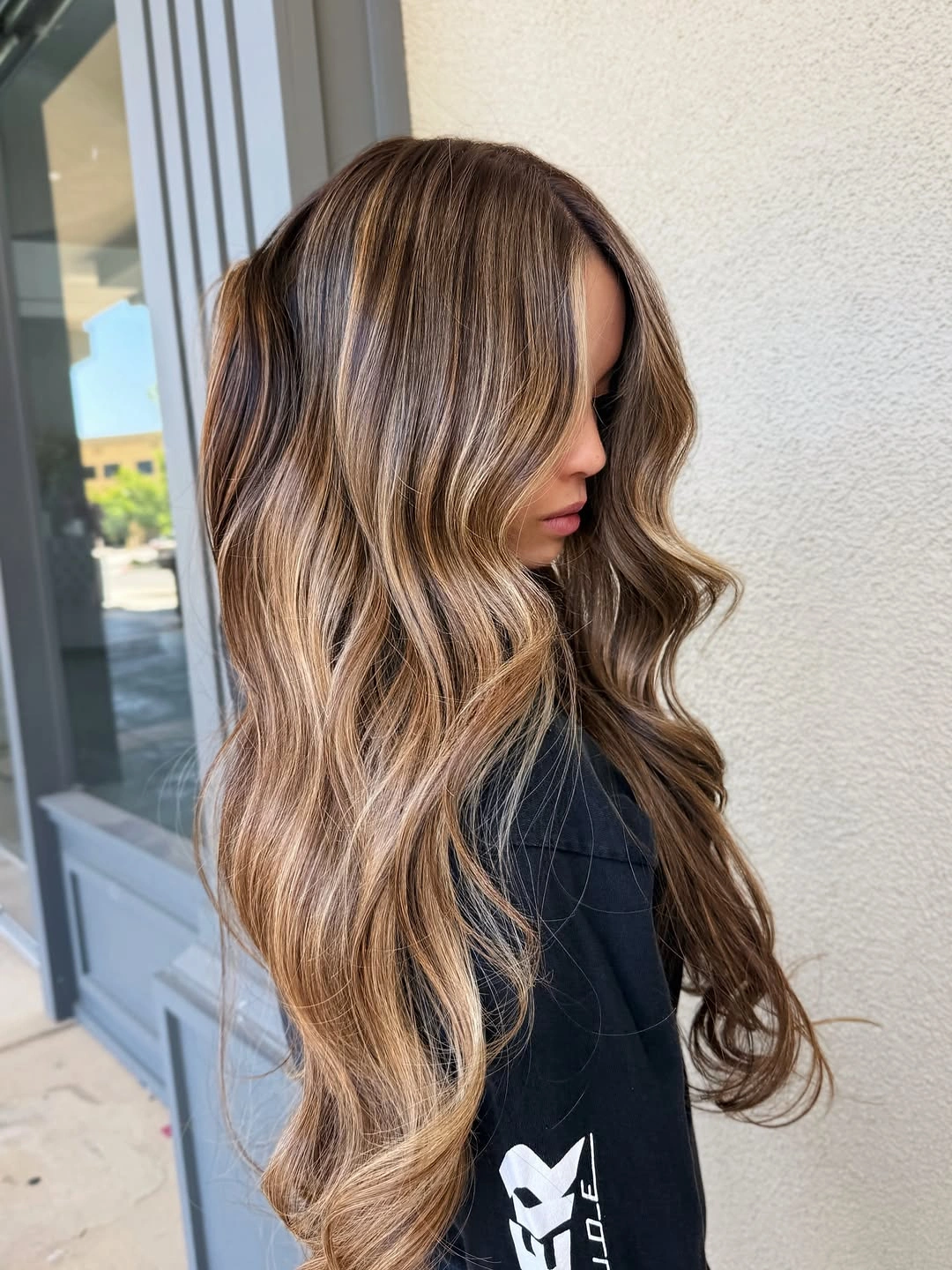 Hair Lowlights: Color Ideas and Inspiration Bright Face-Framing Blonde with Dimensional Brunette Lowlights