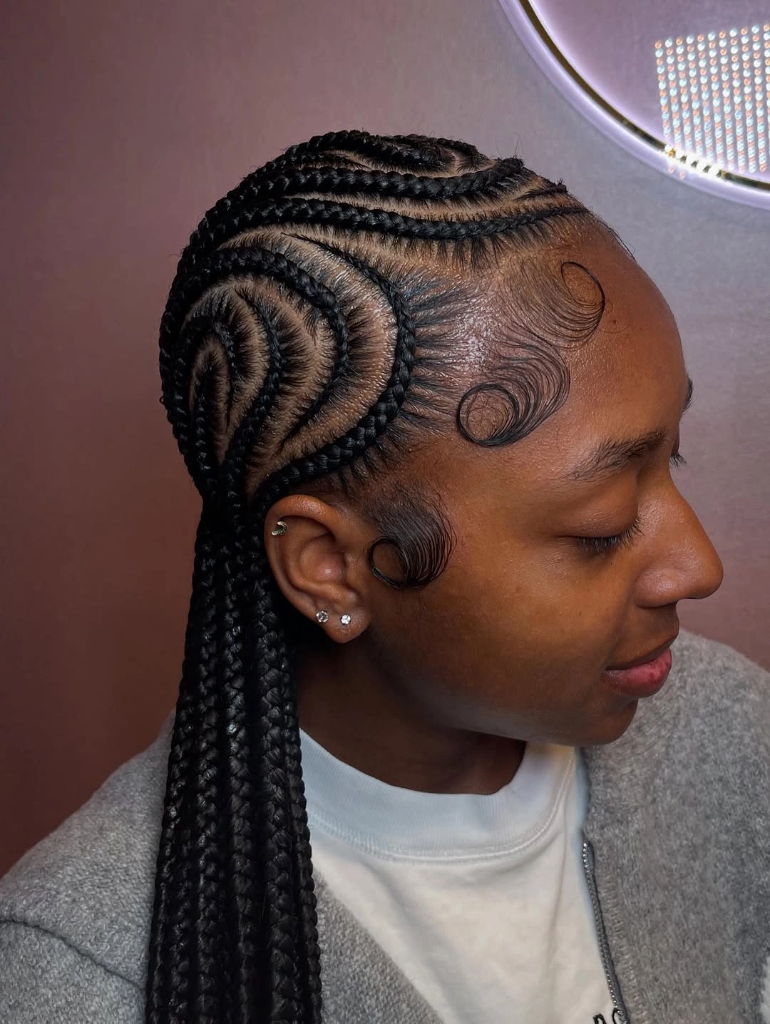 lemonade braid hairstyle Elegant Swirl Lemonade Braids With Sculpted Side Patterns