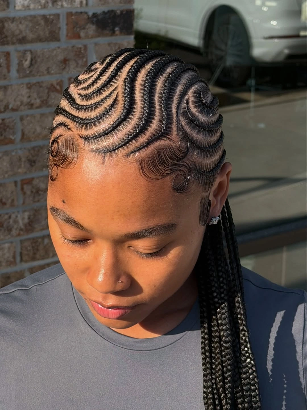 lemonade braid hairstyle Ocean Wave Lemonade Braids With Perfect Sculpted Curves