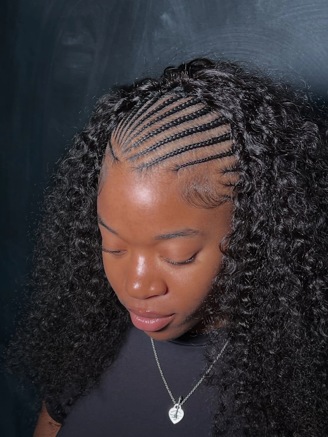 lemonade braid hairstyle Curly Lemonade Braids With Soft Natural Texture