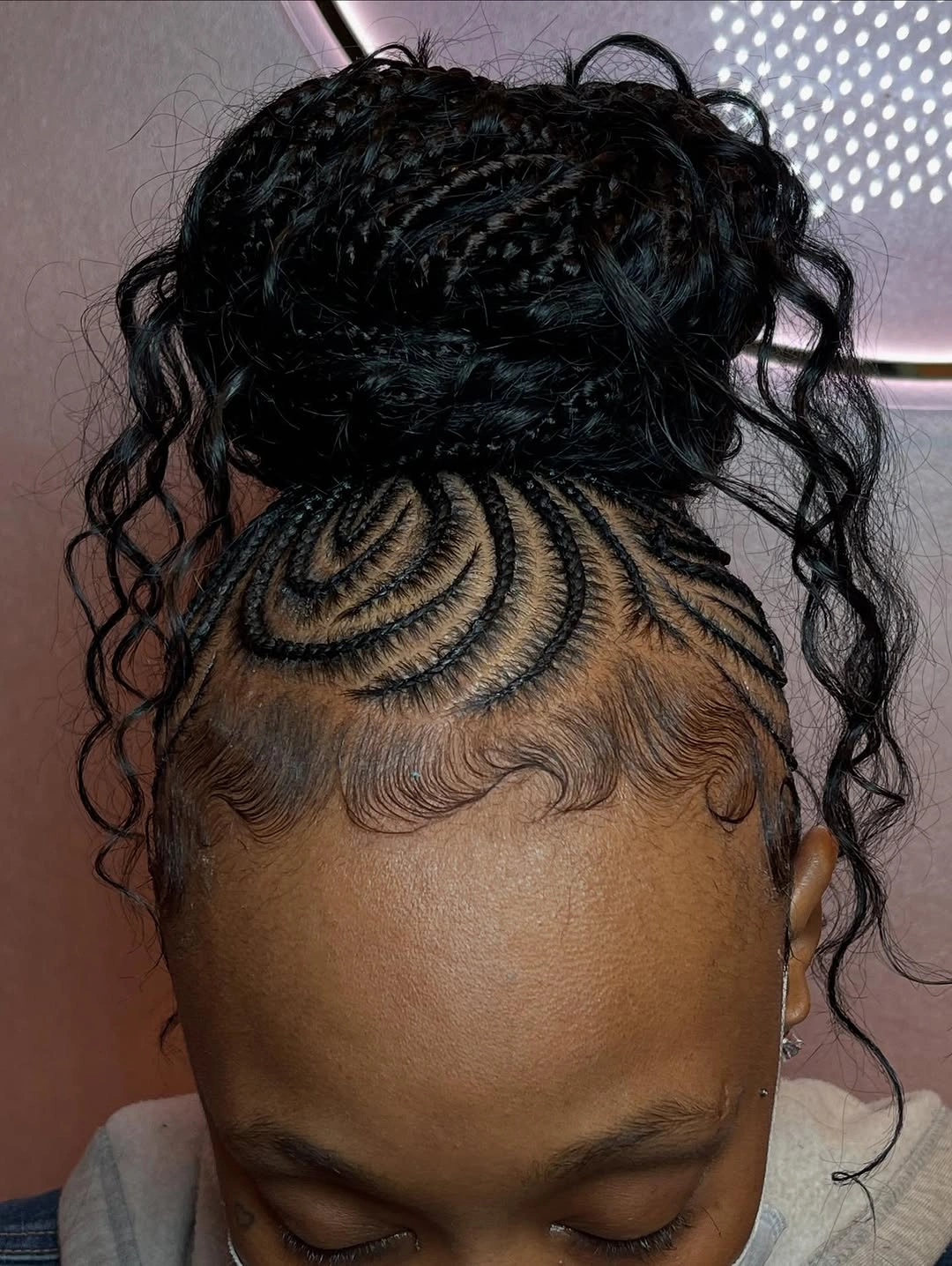 lemonade braid hairstyle Elegant High Bun Lemonade Braids With Sculpted Swirl Details