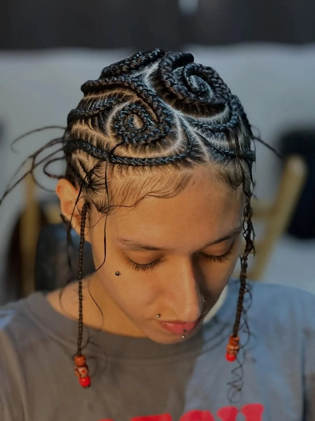 lemonade braid hairstyle Minimalist Swirl Lemonade Braids With Creative Circular Details