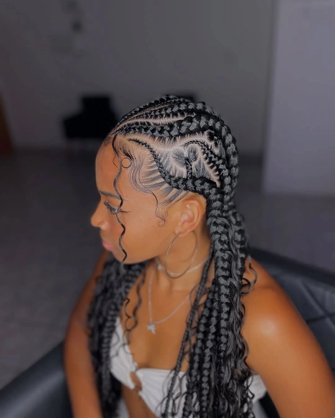 lemonade braid hairstyle Soft Boho Lemonade Braids With Romantic Curly Ends