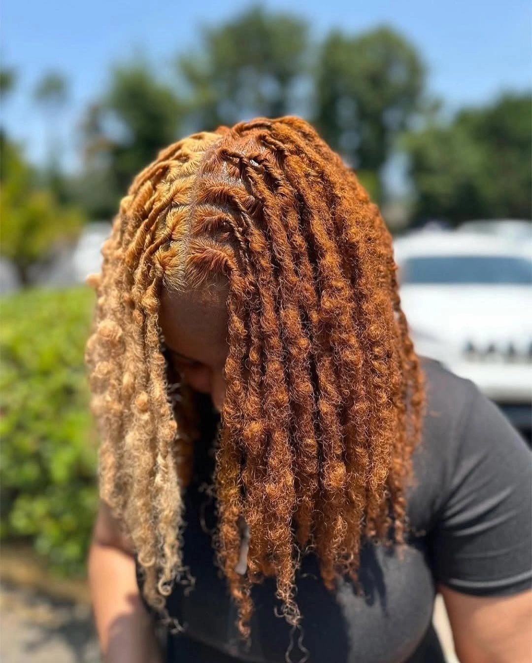 locs hairstyles for black women Warm Honey Butterfly Locs With Dimensional Color