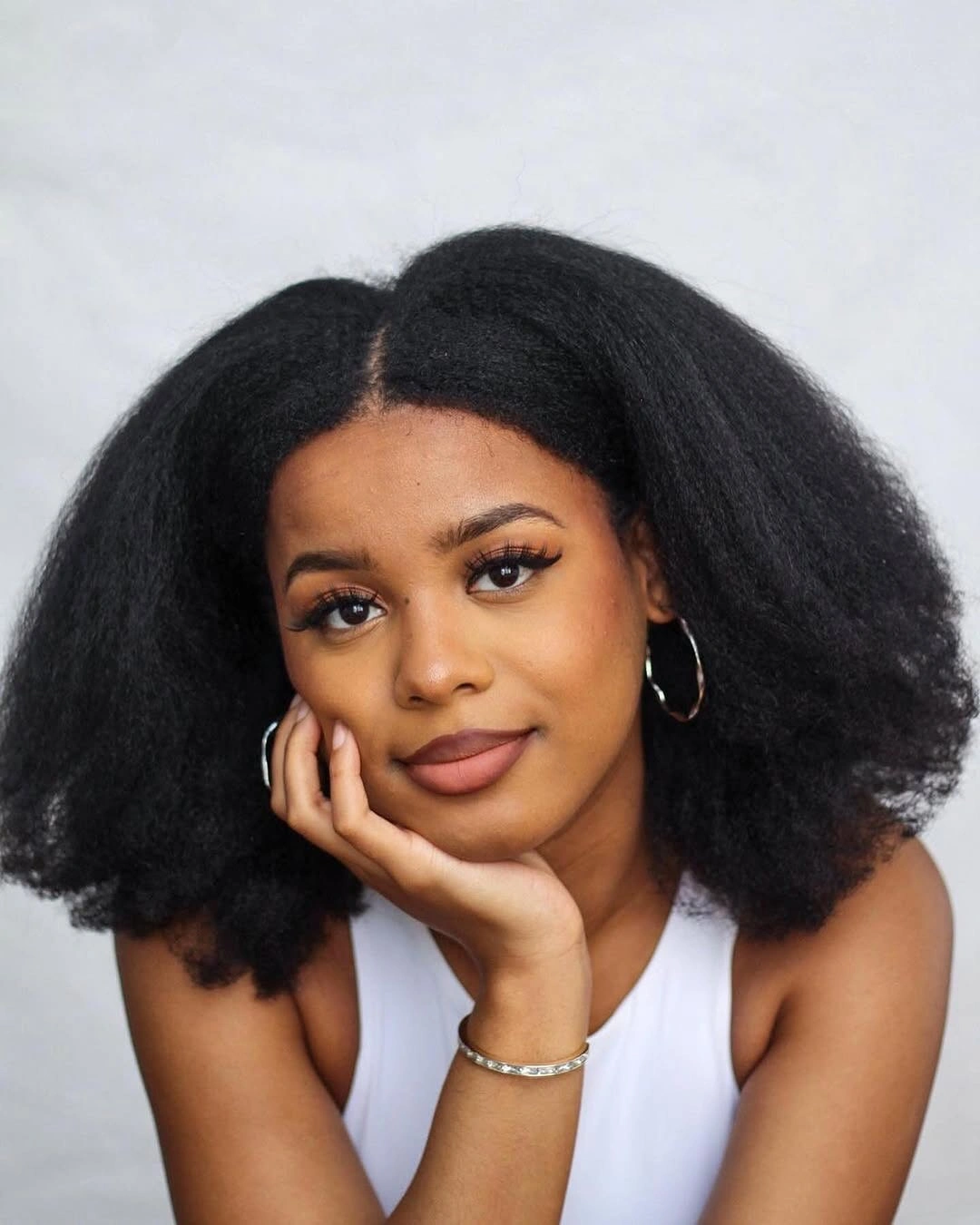 locs hairstyles for black women Voluminous Blowout on Natural Textured Hair