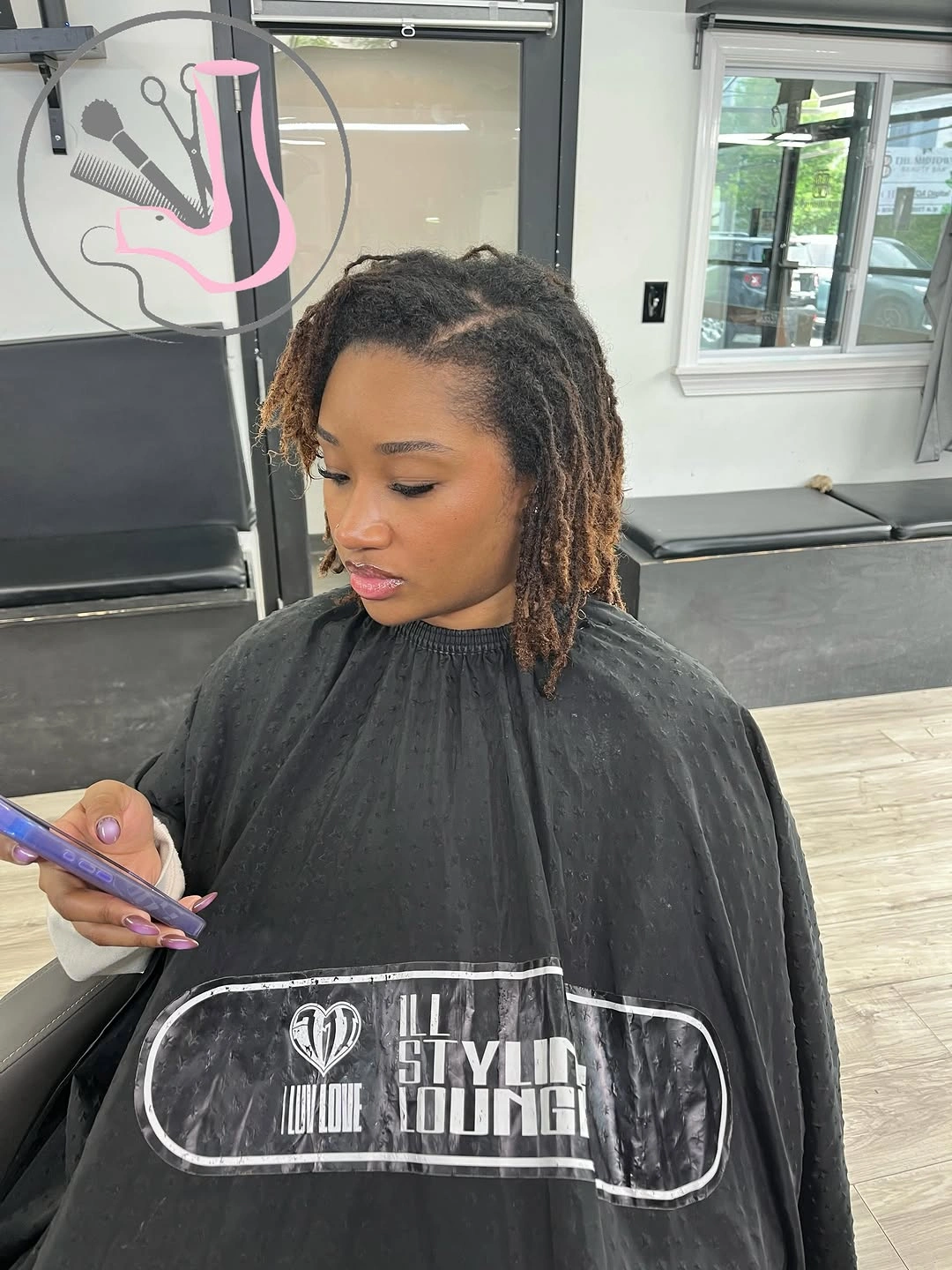 locs hairstyles for black women Chic Shoulder-Length Loc Bob With Warm Brown Ends