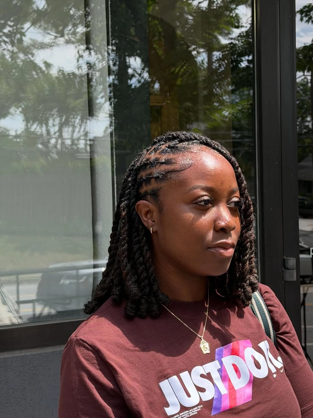 locs hairstyles for black women Elegant Half-Side Braided Locs for Everyday Sophistication