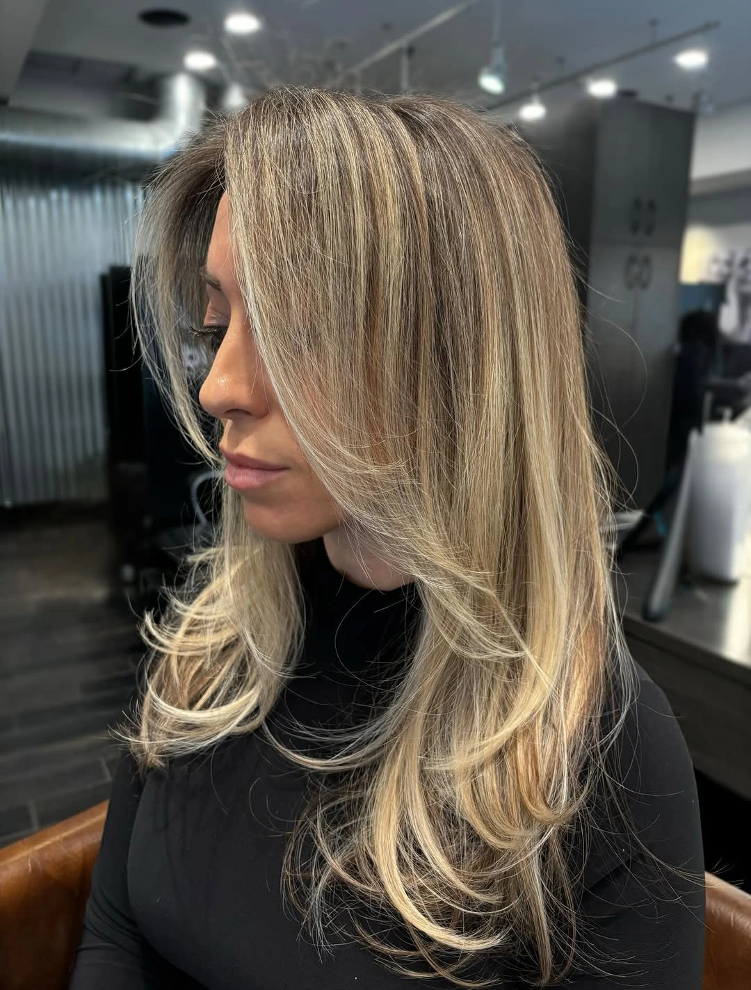 September hairstyles ideas 2026 Layered Blonde Blowout With Shadow Root