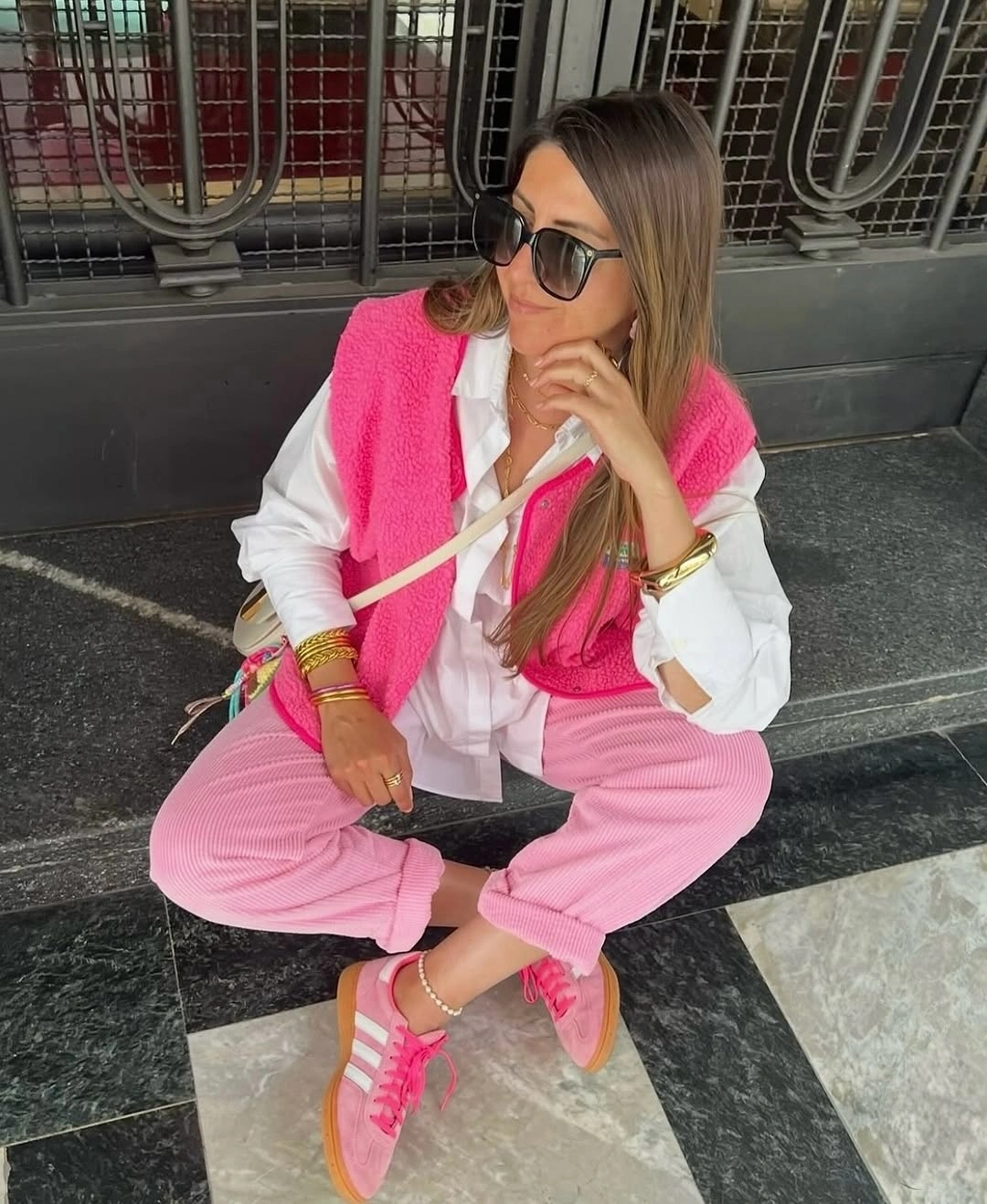 September outfits ideas 2026 Hot Pink Vest With Matching Pants