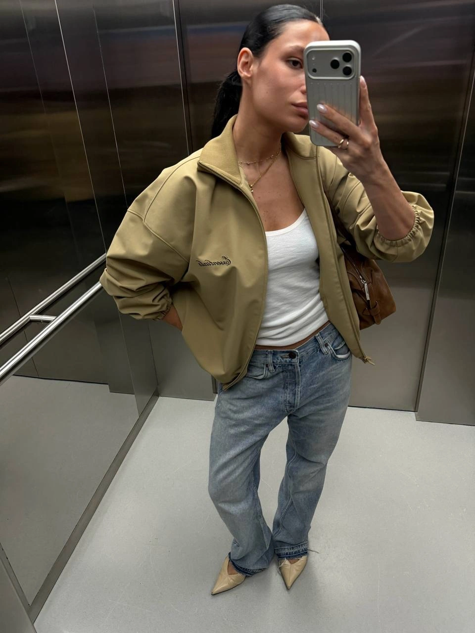 September outfits ideas 2026 Cropped Utility Jacket With Slouchy Denim