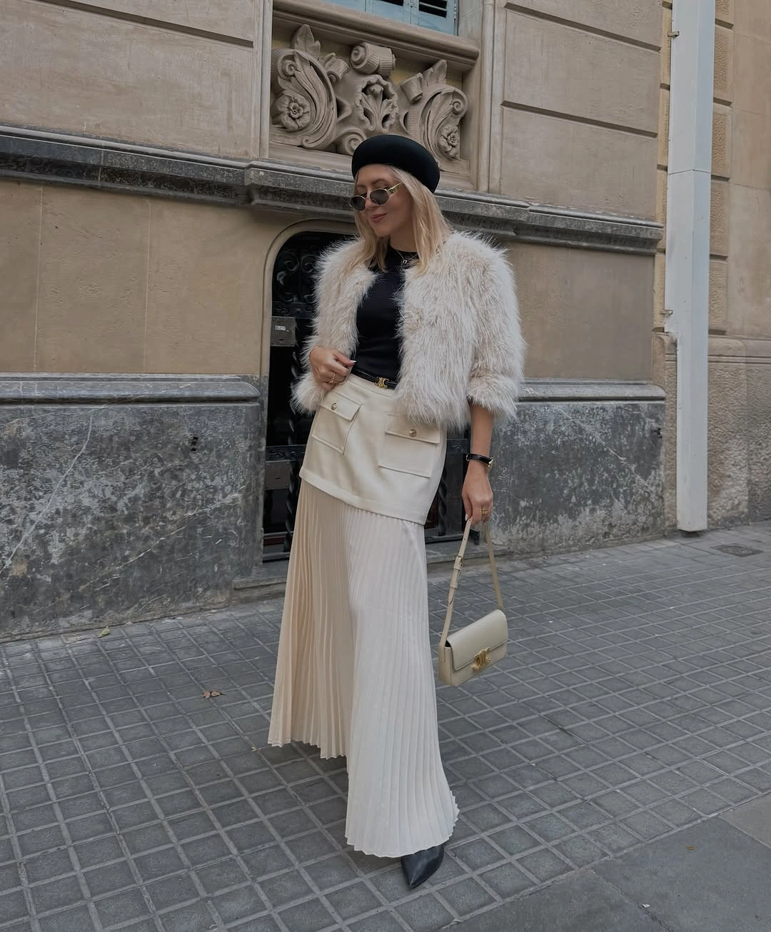 shaggy jacket Classic Parisian Charm with a Soft Shaggy Jacket