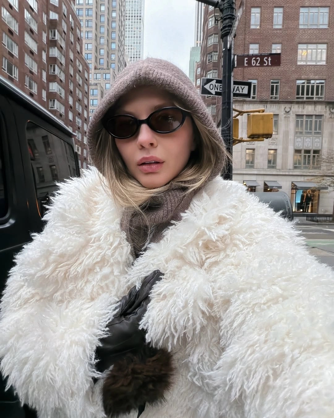 shaggy jacket City Chic with Cozy Texture and Minimal Accessories