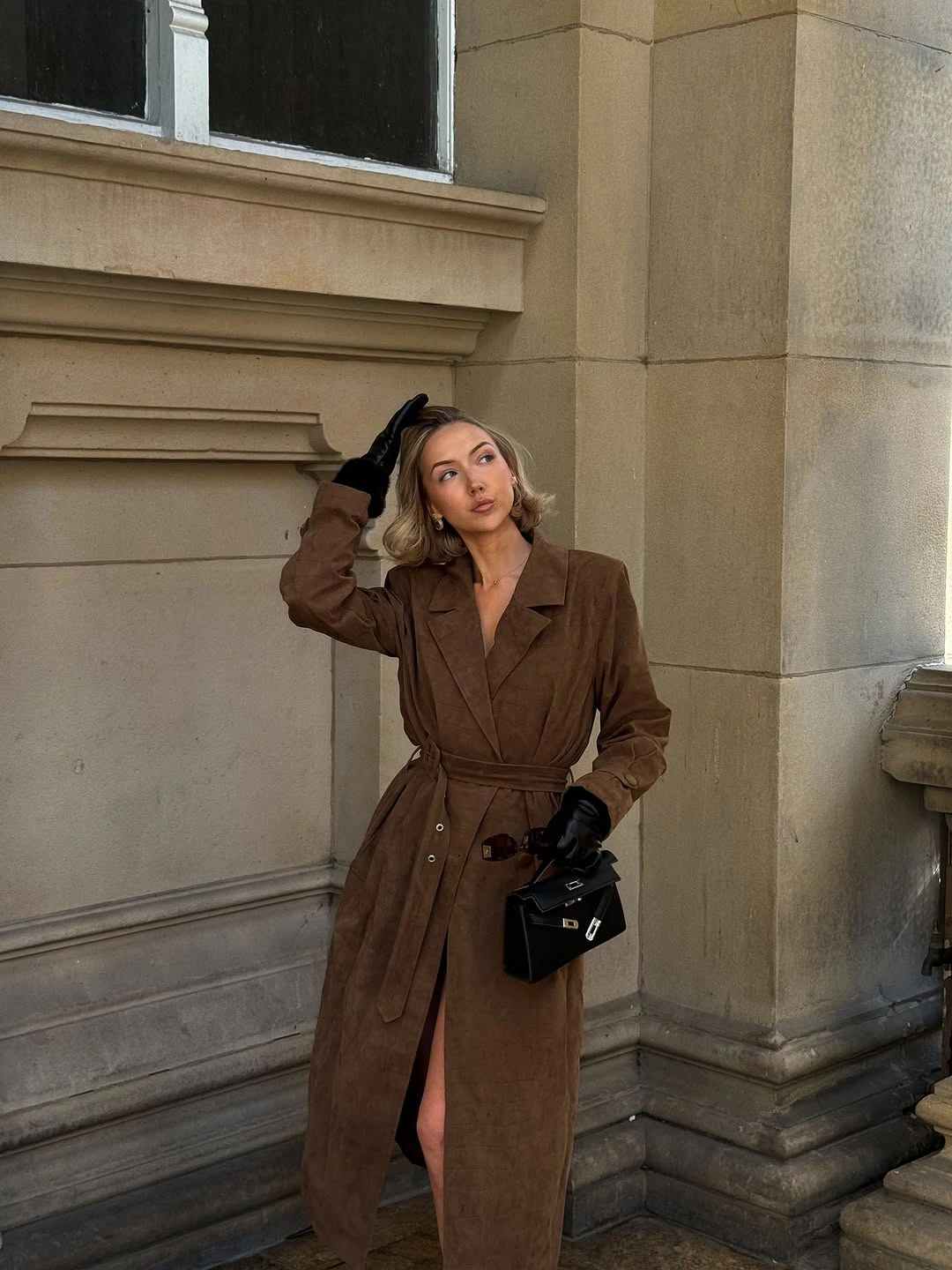 Trench coat fall outfits 2026 Brown Trench Coat With Vintage Inspired Elegance