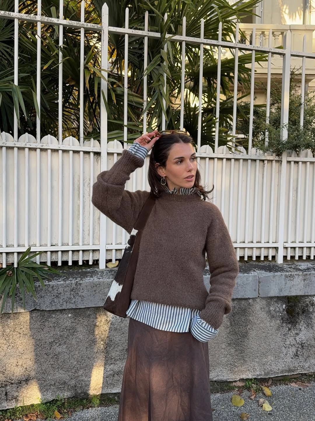 what are the best fall outfits for casual days? Soft Brown Knits Make Layering Feel Effortless