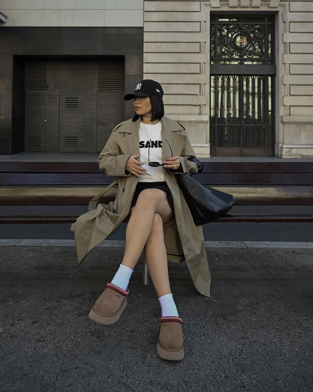 what are the best fall outfits for casual days? Baseball Caps and Trench Coats Create City Chic Balance