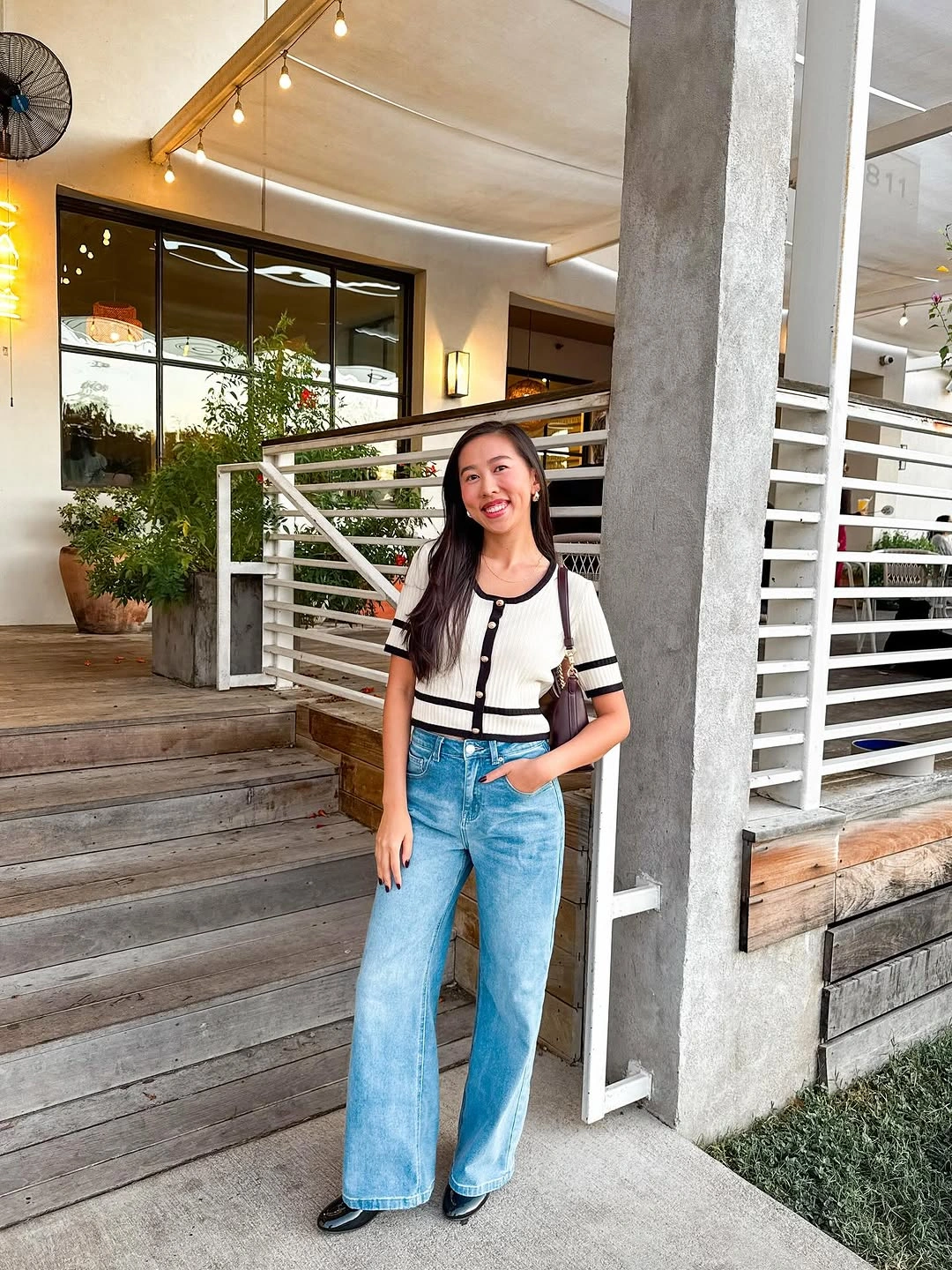 wide leg jeans outfit fall 2026 Classic Wide Leg Denim With A Soft Parisian Touch