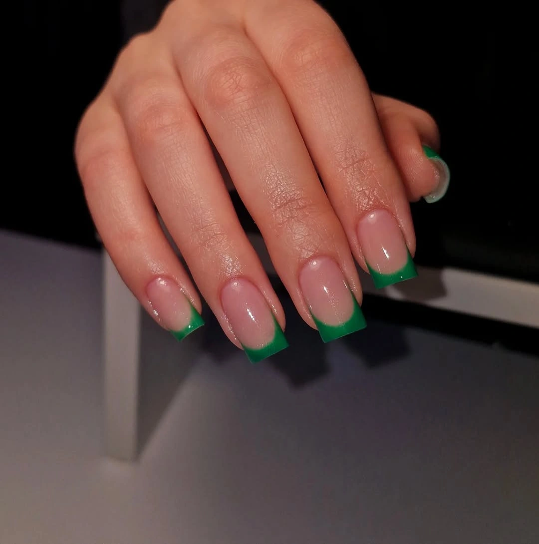 Burgundy olive shimmer nails with fine gold linework