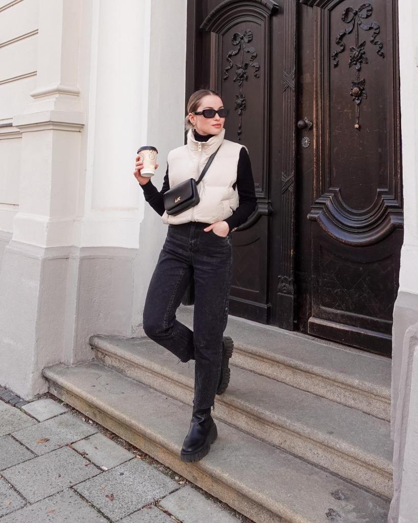 What to Wear with White Puffer Jacket: 11 White Puffer Jacket Outfit Ideas To Wear Now - The Wandering Girl