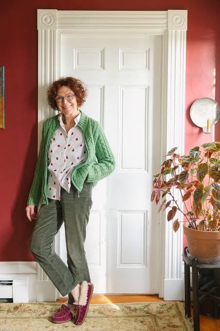Layered Cardigan and Collared Shirt for Casual Warmth — Winter Outfits for Women Over 60