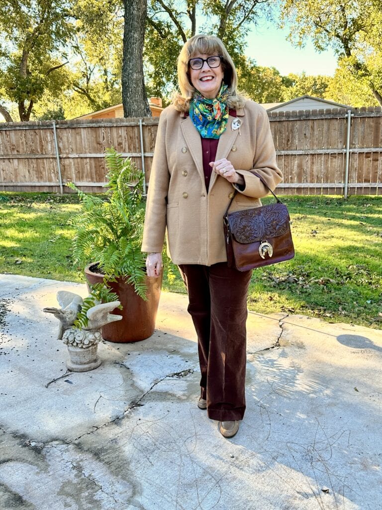 Camel Wool Coat and Corduroy: Classic Fall Ensemble — Fall to Winter Outfits