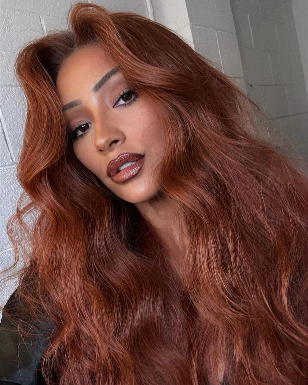 Deep Auburn with Copper Highlights Deep Auburn with Copper Highlights — Dark Winter Hair Colors