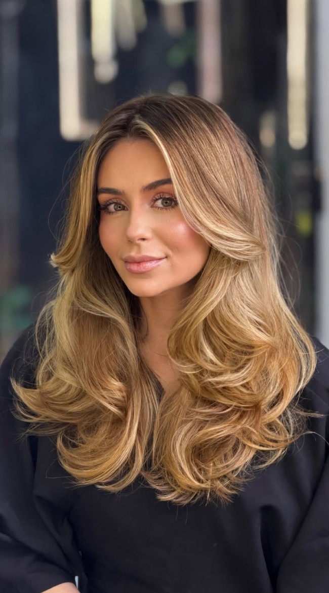 Dark Blonde With Golden Bronde Root Melt — Blonde to Brunette Hair