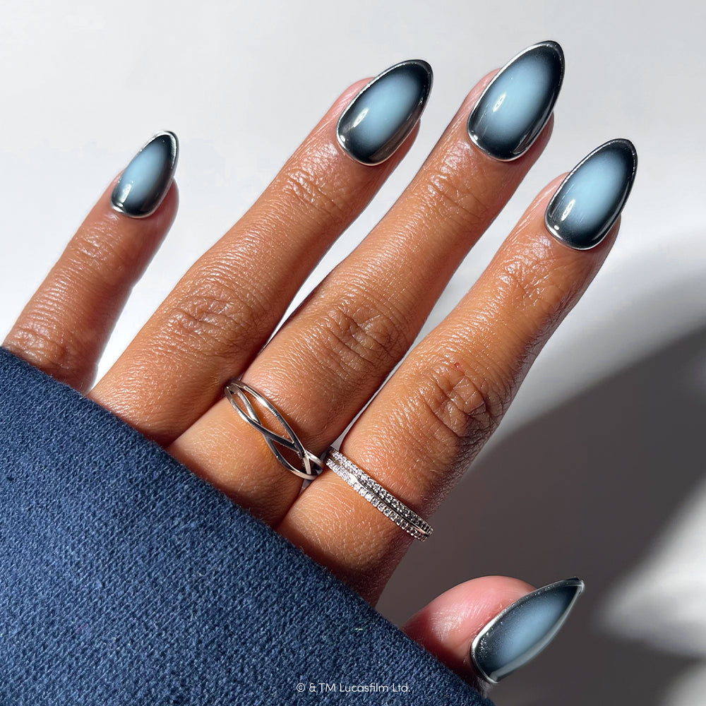 None Visual Idea — Winter Almond Nails