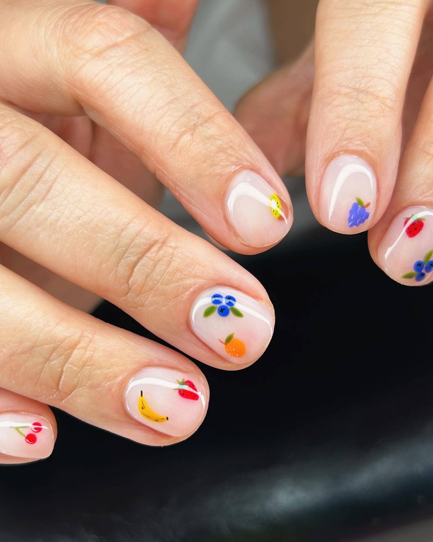 Tiny Fruit Illustrations Visual Idea Tiny Fruit Illustrations Visual Idea — Short Nail Designs