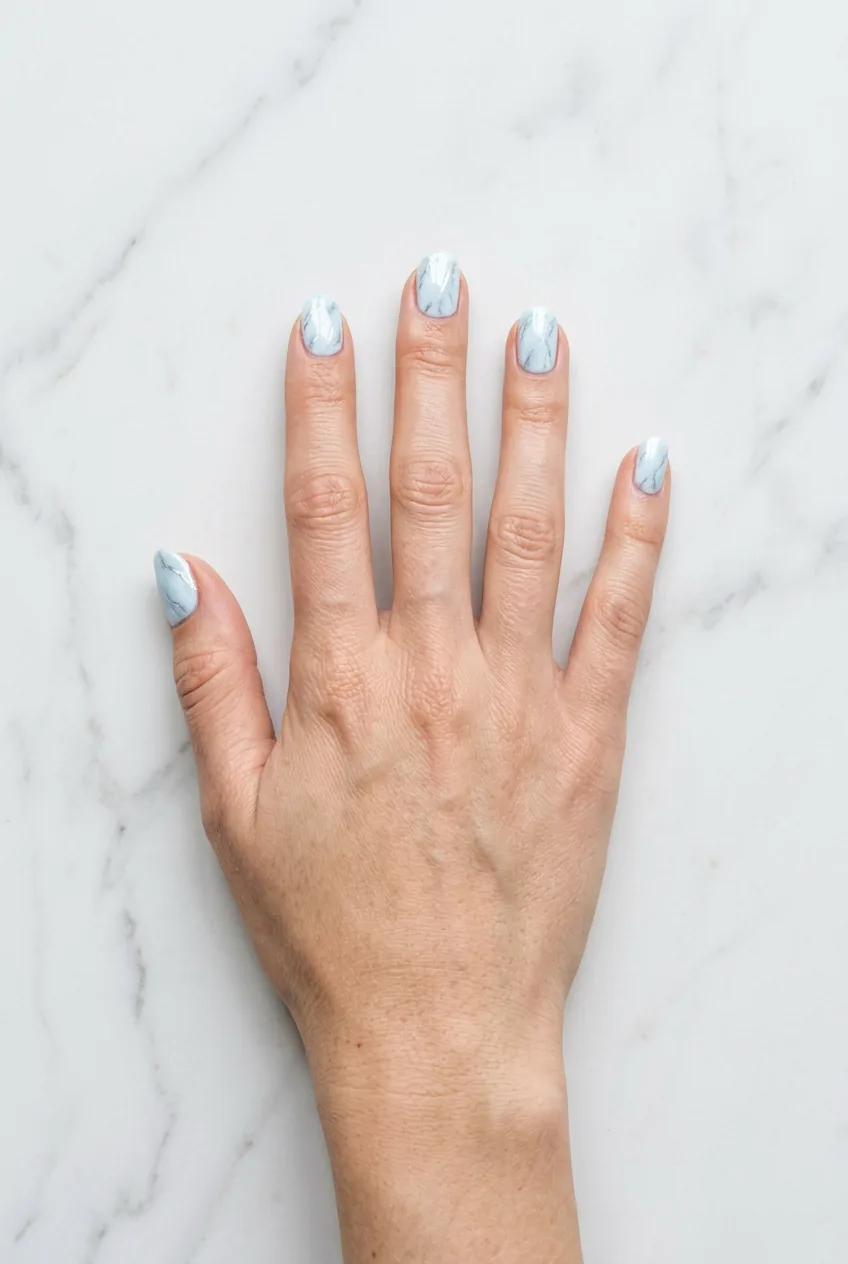 Bright Blue French Tip Almond Nails Bright Blue French Tip Almond Nails — Icy Blue Nails