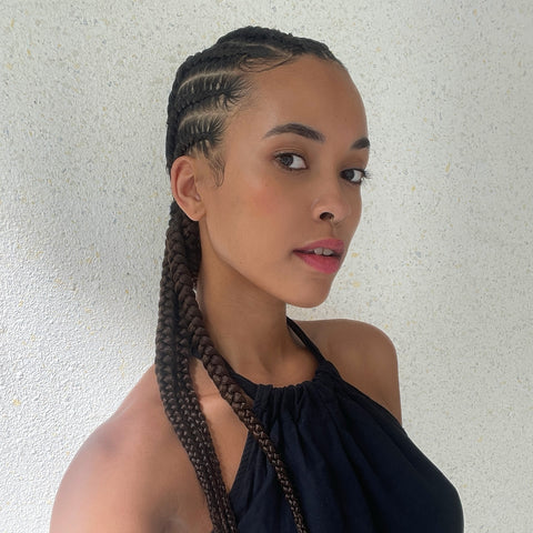 Mid-Back Cornrows into Braids — Winter Natural Hairstyles